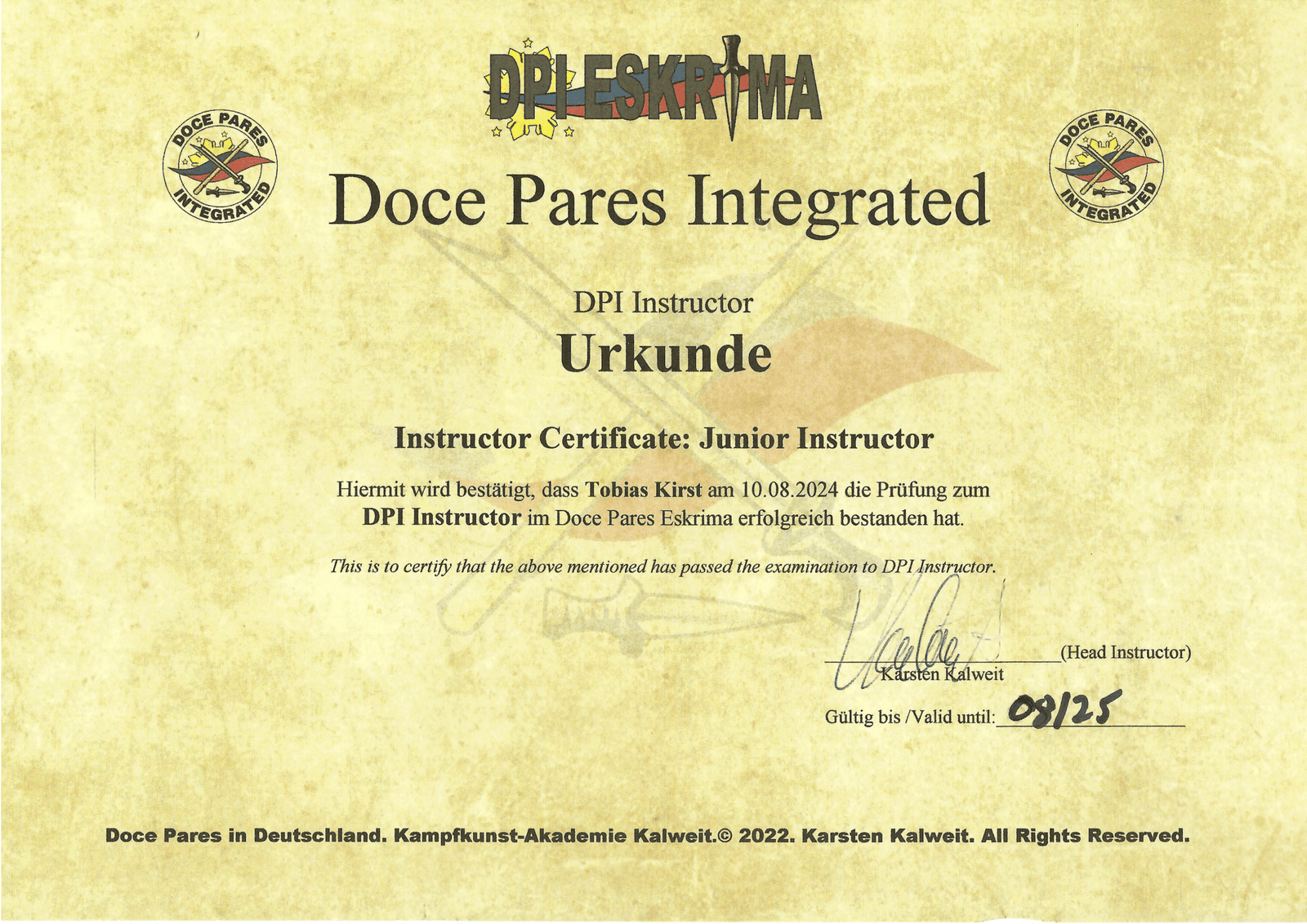 Gewaltprävention Zertifikat